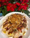 Xôi lạp xưởng, gà xé