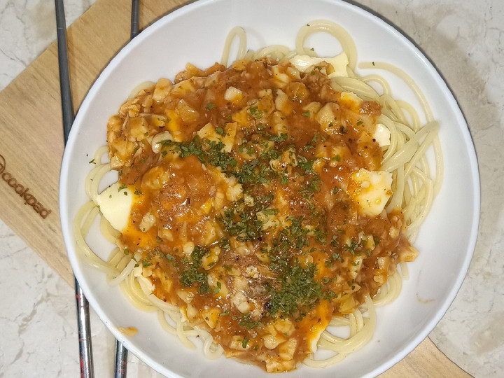 Anti Ribet, Bikin Cheese Spaghetti with tempe bolognese sauce Ekonomis