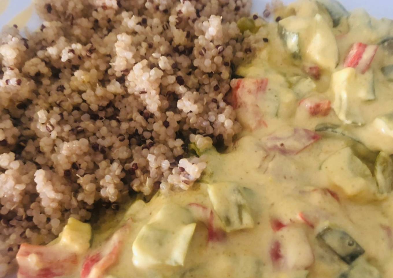 Quinoa con verduras al curry