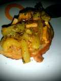 Pepino en salsa de ajo y tofu