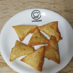 A picture of Chicken vegetable samosa.
