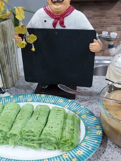 Foto resep Roti Jala Pandan Kinca Durian