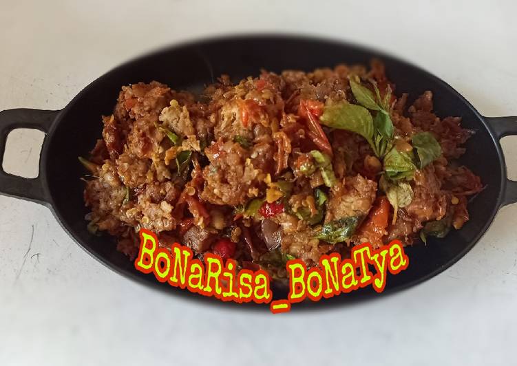 Tempe Penyet Sambal Kemangi