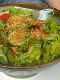 Pounded raw string bean salad