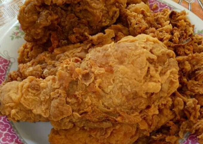 Ayam Fried Chicken pedas ala KFC