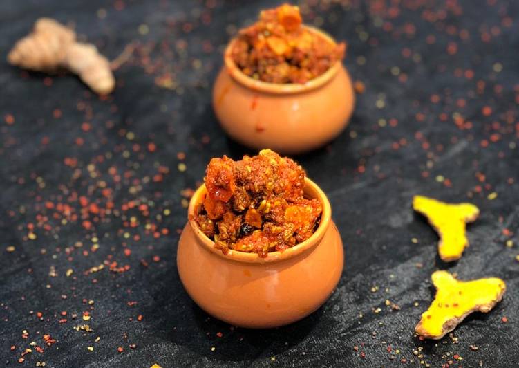 Steps to Make Homemade Haldi ka Aachar (fresh turmeric pickle)