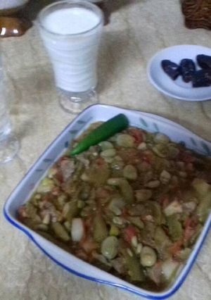 صورة لوصفة فول ولحمه شقف