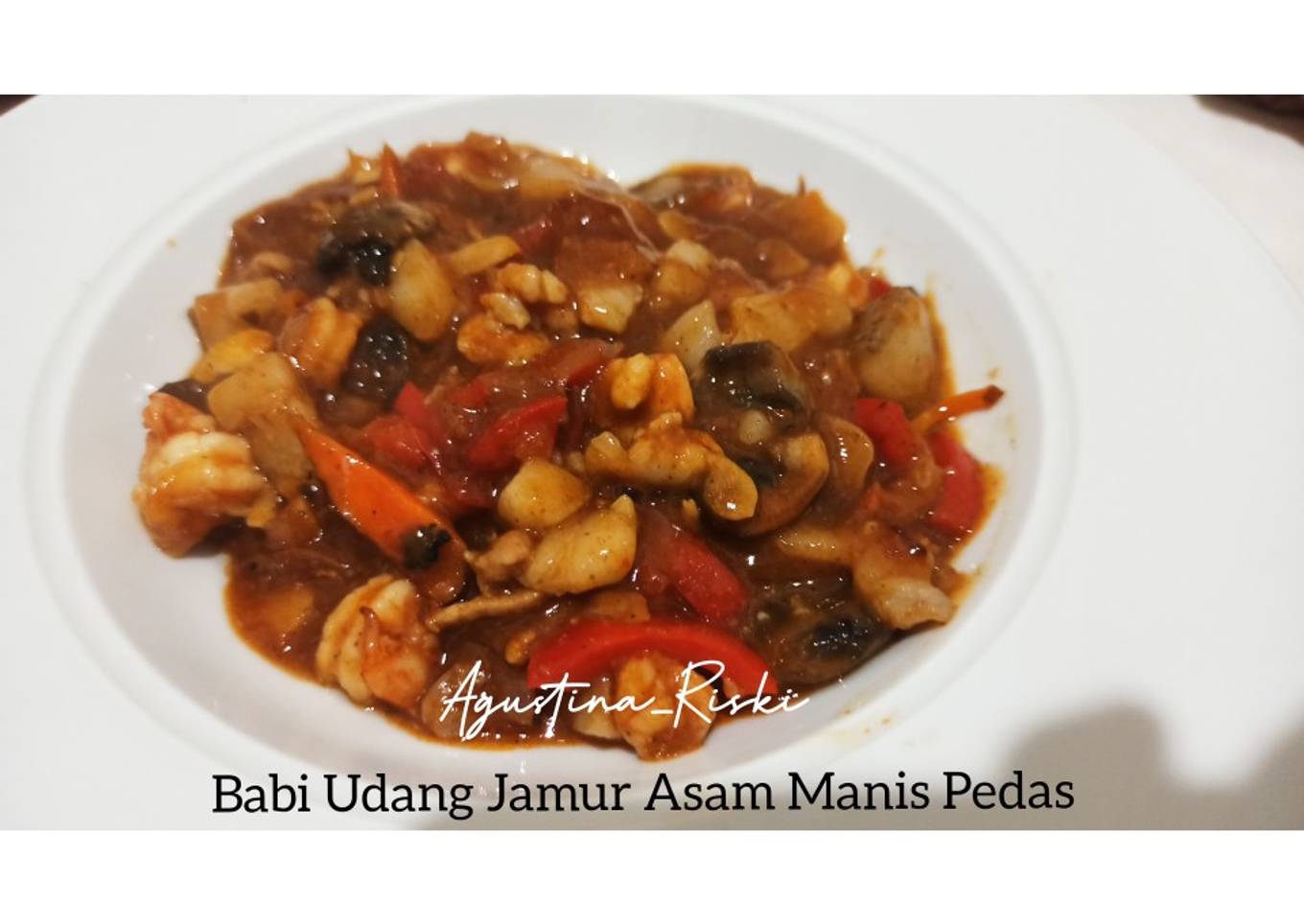 B2 Udang Jamur Asam Manis