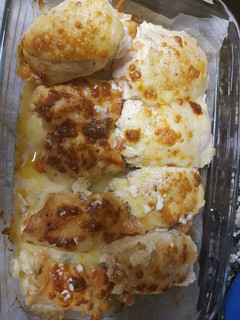 Una foto de Rollos de pollo rellenos de mozzarela