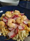 Salade de pâte orzo et crevette au curry