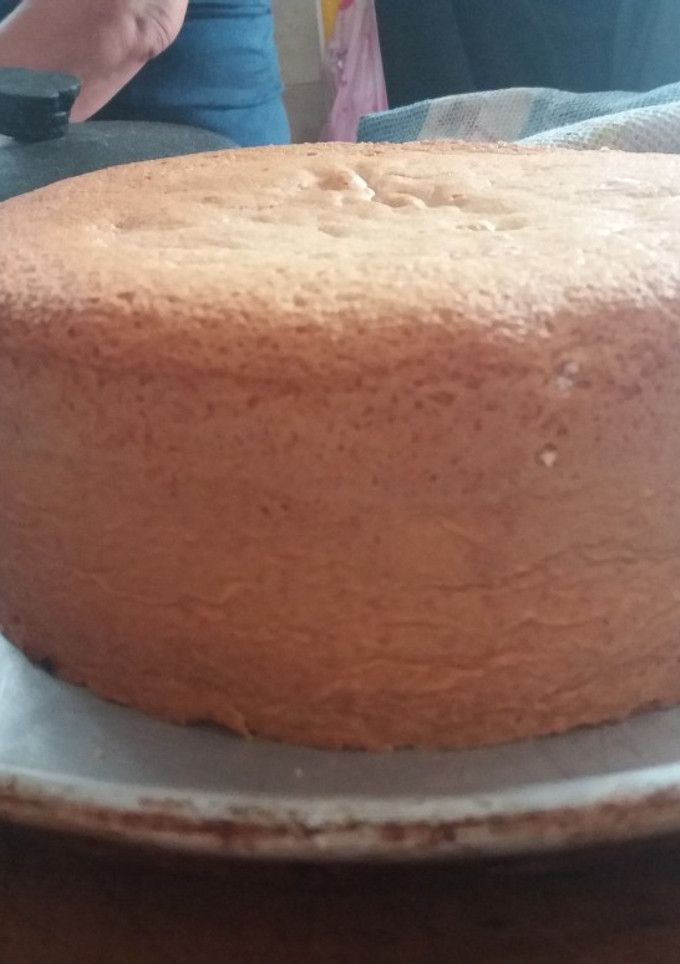 Una foto de Bizcochuelo alto hecho en lata de dulce de batata 💞