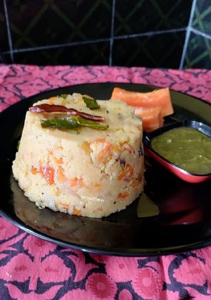 A picture of Carrot/🥕 Gajar Upma.