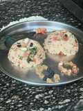 80th Independence day tricolour vegetable upma mutter(green)tomato,(red)suji (white colour)
