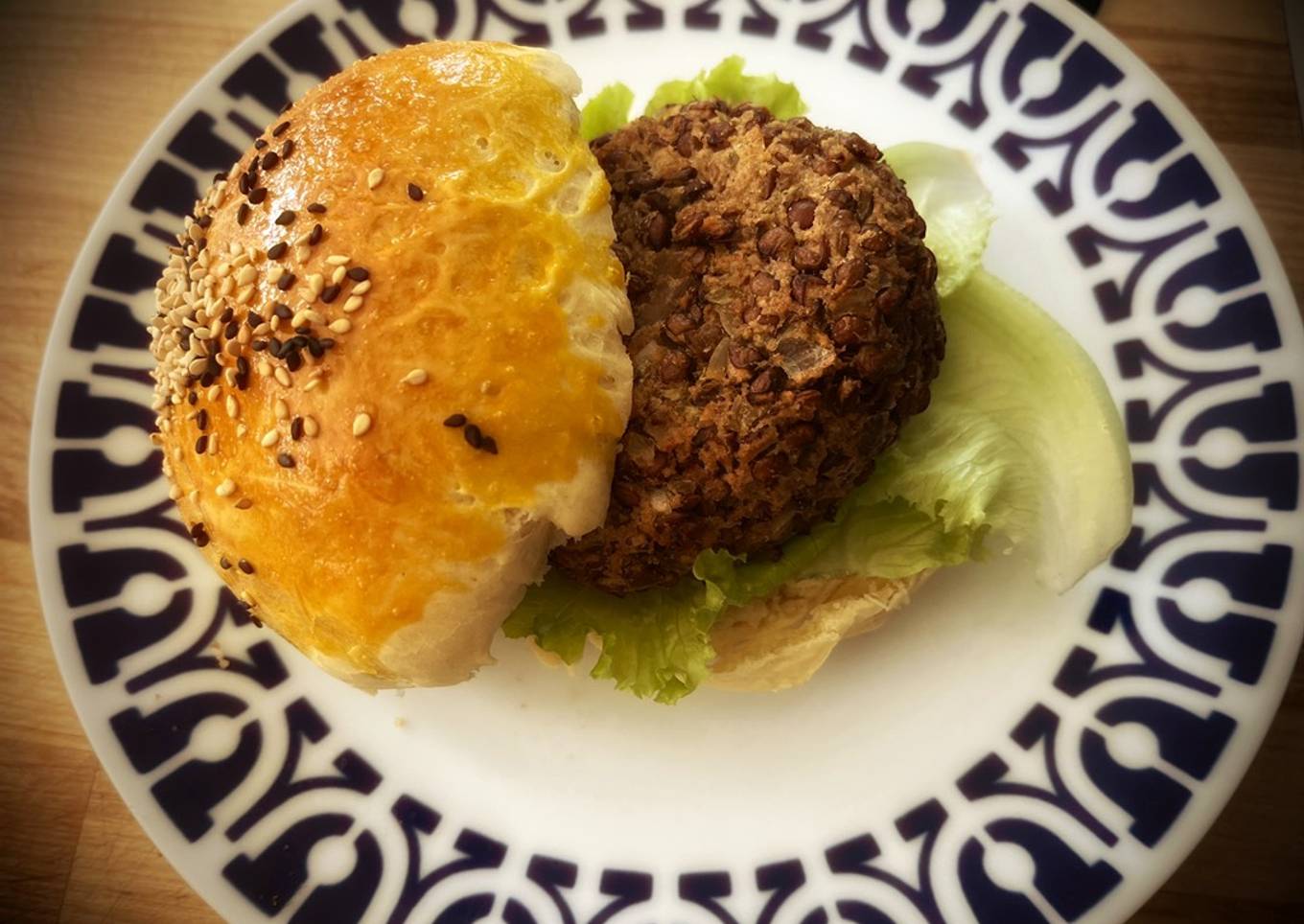 Hamburguesa casera de lentejas (en Thermomix y airfryer)