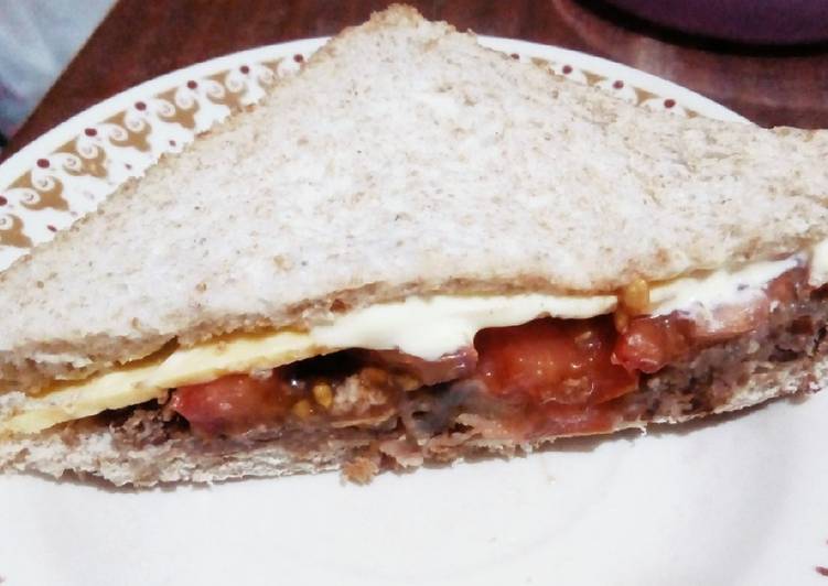 Recipe of Perfect Bean Patty Sandwich