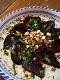 Remolacha (al horno) con yogur griego