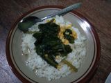 Sayur bening sawi dan jagung manis
