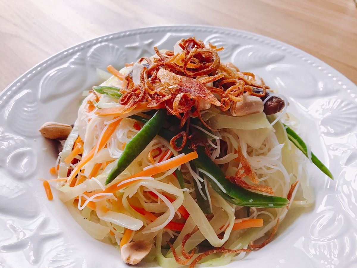 🌱 Bún Gạo Xào Rau Củ Chay (Vegan)