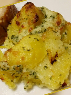 A picture of Potatoes with my parsley sauce.