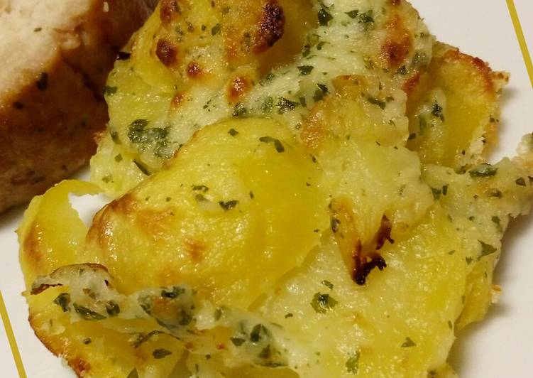 Potatoes with my parsley sauce
