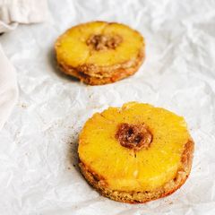 A picture of PINEAPPLE UPSIDE-DOWN MINI-CAKES.