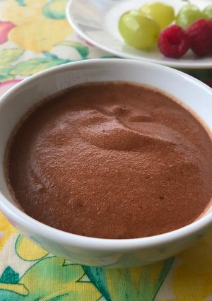 Una foto de Mousse vegana de chocolate y aquafaba