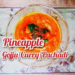 Pineapple Curry/Gojju/Pachadi A picture of Pineapple Curry/Gojju/Pachadi.