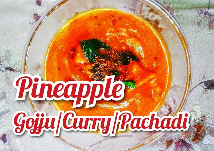 Homemade Pineapple Curry/Gojju/Pachadi