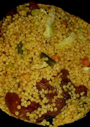 A picture of Pearl couscous.
