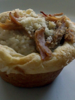 A picture of Leftover Pork Chops & Rice.