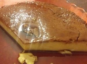 Una foto de Flan de mandarina