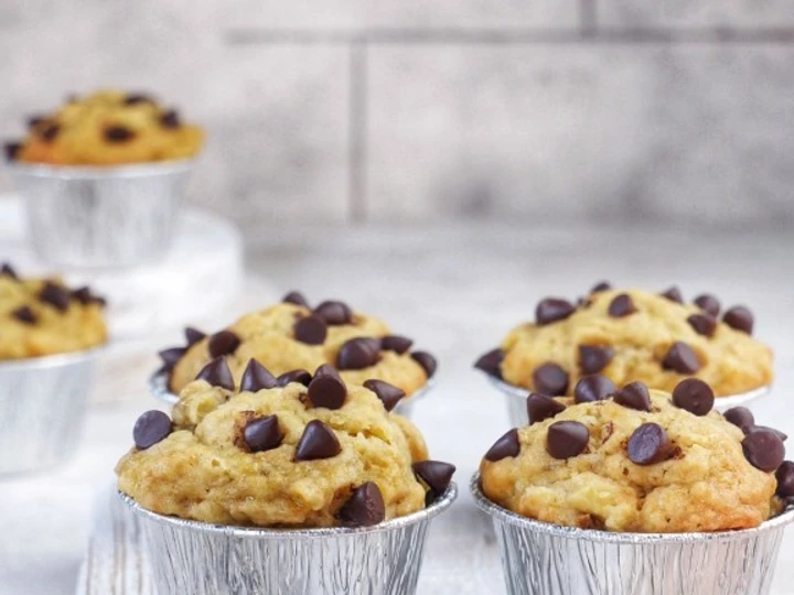 Cara Simple Membuat Resep  Banana Chocochip Muffin yang Enak, Menggugah Selera