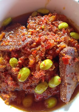 Foto resep Ikan tongkol petai balado