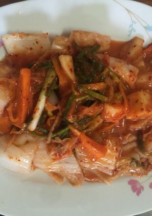 Hình của món Kim chi cải thảo kiểu Hàn Quốc.