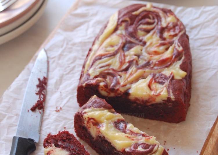 Resep Red velvet cream cheese Brownies, Enak