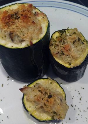 Una foto de Calabacines rellenos de bacalao