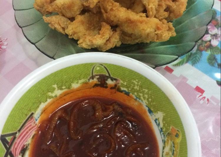 Resep Crispy chicken with spicy sauce Anti Gagal