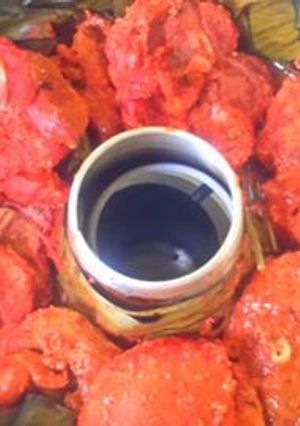 A picture of Cochinita Pibil (Miracle Oven, Dutch Oven, or Magic Oven).