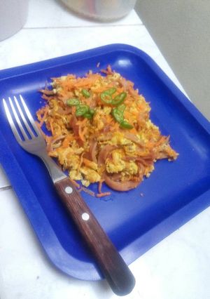 Una foto de Huevos con zanahoria