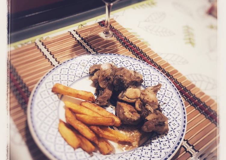 Pollo al ajillo o algo por el estilo