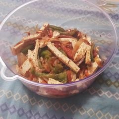 A picture of Hot Tofu Salad With Veggies.