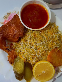 عکسی از دستور شوید پلو با مرغ