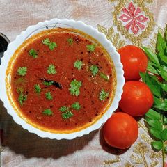 A picture of Tomato Rasam.