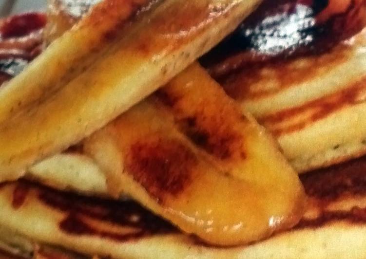 Recipe of Ultimate Banana &amp; Bacon Breakfast Pancakes