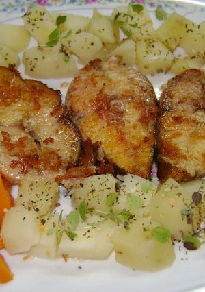 Una foto de Rodajas de pati (pescado) con limón a la plancha