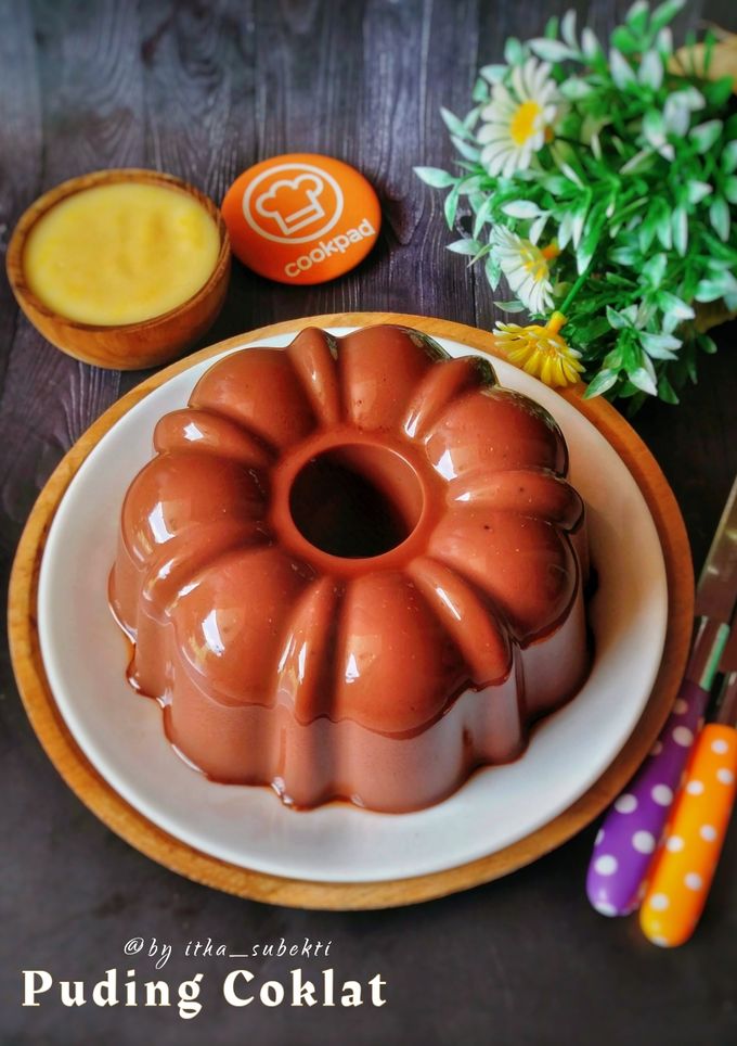 Foto resep Puding Coklat Vla Vanila