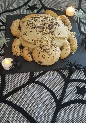 Une photo de Pizza spider cheese
