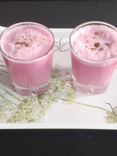 A picture of Beetroot lassi.