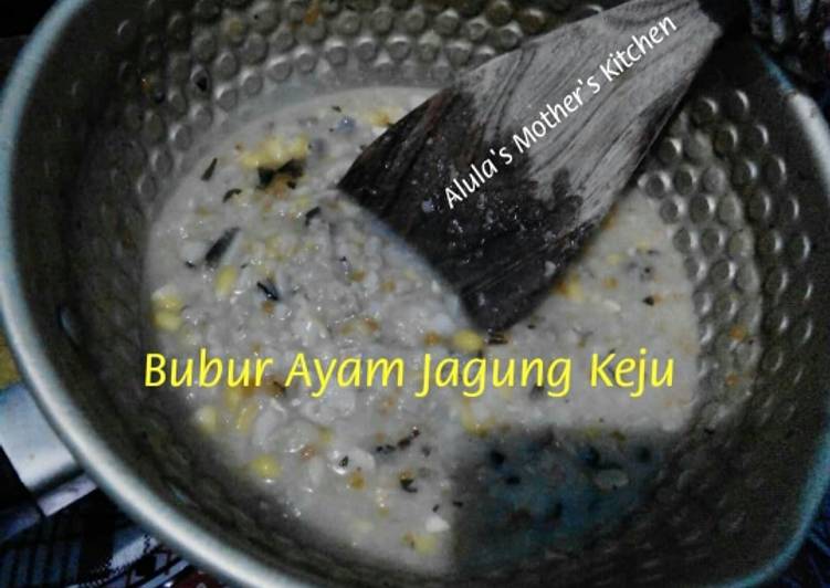 Mpasi 11 bulan Bubur Ayam Jagung Keju