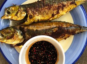 Gambar Ikan Cencaru Bakar Cicah Kicap Cili Potong